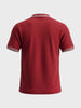 Men's Red Slim Fit Solid Casual Polo T-Shirt