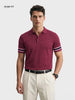 Men's Maroon Slim Fit Solid Casual T-Shirt