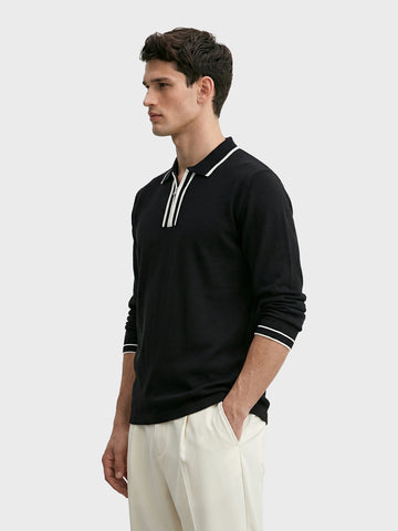 Men's Black Slim Fit Solid Casual T-Shirt
