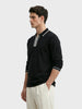Men's Black Slim Fit Solid Casual T-Shirt