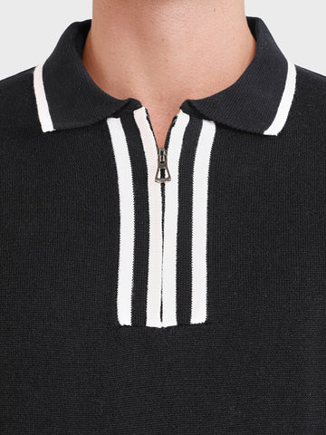 Men's Black Slim Fit Solid Casual T-Shirt