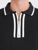 Men's Black Slim Fit Solid Casual T-Shirt