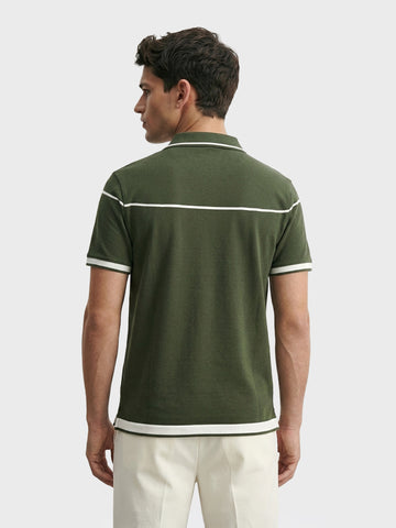 Men's Green Slim Fit Solid Casual T-Shirt