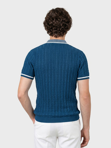 Men's Teal Slim Fit Solid Casual Polo T-Shirt