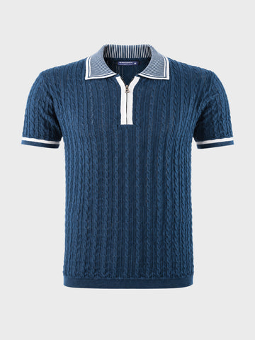 Men's Teal Slim Fit Solid Casual Polo T-Shirt
