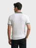 Men's Cream Slim Fit Solid Casual Polo T-Shirt