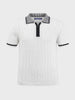 Men's Cream Slim Fit Solid Casual Polo T-Shirt