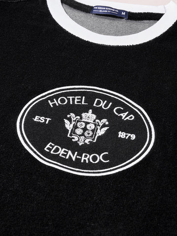 Men's Black Regular Fit Embroidered Casual T-Shirt