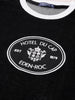 Men's Black Regular Fit Embroidered Casual T-Shirt