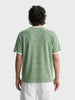 Men's Green Regular Fit Embroidered Casual T-Shirt