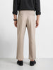 Men's Khaki Regular Fit Solid Casual Trousers