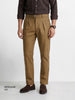 Men's Brown Regular Fit Solid Casual Trousers