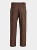 Men's Brown Regular Fit Solid Casual Trousers