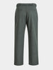 Men's Green Regular Fit Solid Casual Trousers