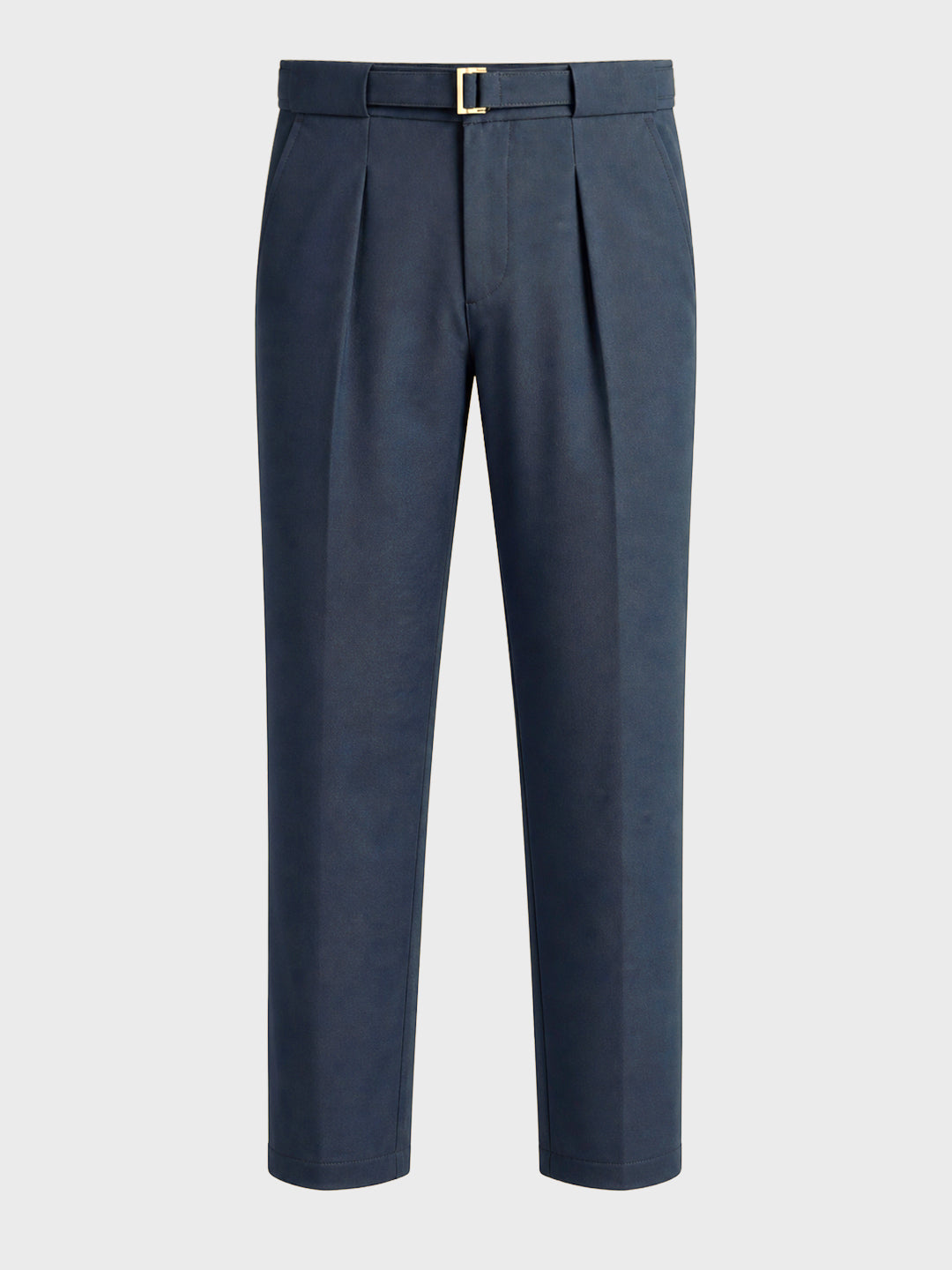 Men's Grey Regular Fit Solid Casual Trousers