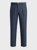 Men's Grey Regular Fit Solid Casual Trousers