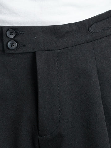 Men's Black Regular Fit Solid Casual Trousers