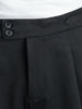Men's Black Regular Fit Solid Casual Trousers