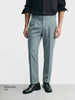 Men's Green Regular Fit Solid Casual Trousers