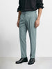 Men's Green Regular Fit Solid Casual Trousers