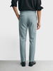 Men's Green Regular Fit Solid Casual Trousers