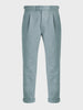 Men's Green Regular Fit Solid Casual Trousers