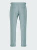 Men's Green Regular Fit Solid Casual Trousers
