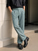 Men's Green Regular Fit Solid Casual Trousers
