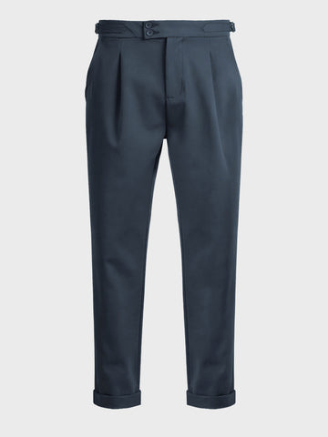 Men's Grey Regular Fit Solid Casual Trousers