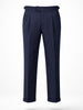 Men's Blue Regular Fit Solid Casual Trousers