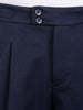 Men's Blue Regular Fit Solid Casual Trousers