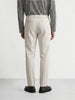 Men's Beige Relaxed Fit Solid Casual Trousers