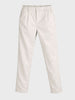 Men's Beige Relaxed Fit Solid Casual Trousers