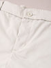 Men's Beige Relaxed Fit Solid Casual Trousers