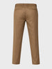 Men's Brown Relaxed Fit Solid Casual Trousers