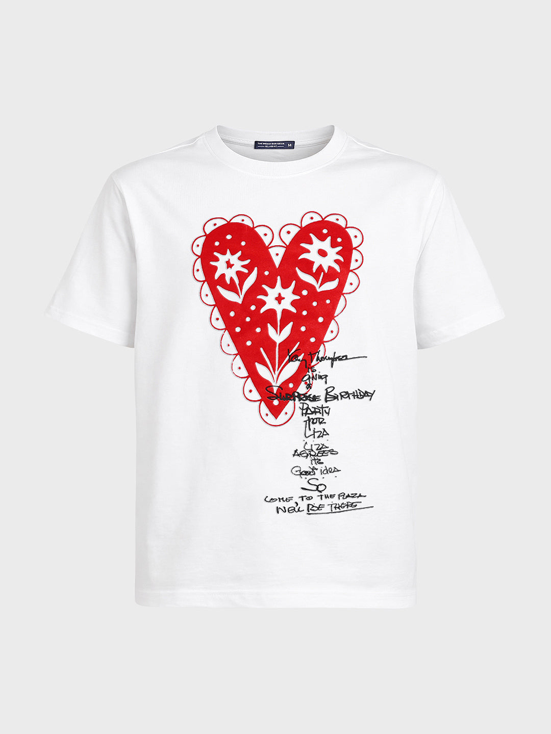 Men's White Relaxed Fit Graphic Printed Casual T-Shirt