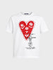 Men's White Relaxed Fit Graphic Printed Casual T-Shirt