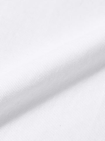 Men's White Relaxed Fit Graphic Printed Casual T-Shirt