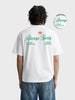 Men's White Relaxed Fit Embroidered Casual T-Shirt