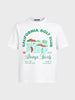 Men's White Relaxed Fit Embroidered Casual T-Shirt