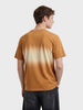 Men's Brown Oversized Fit Graphic Printed Casual T-Shirt