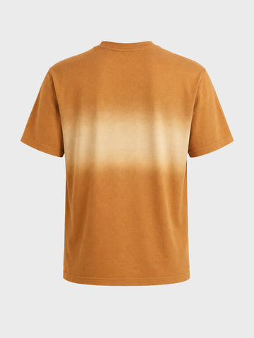 Men's Brown Oversized Fit Graphic Printed Casual T-Shirt