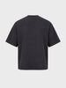 Men's Black Oversized Fit Graphic Printed Casual T-Shirt