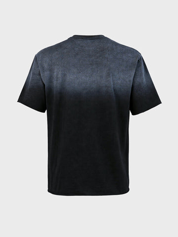 Men's Black Relaxed Fit Printed Casual T-Shirt
