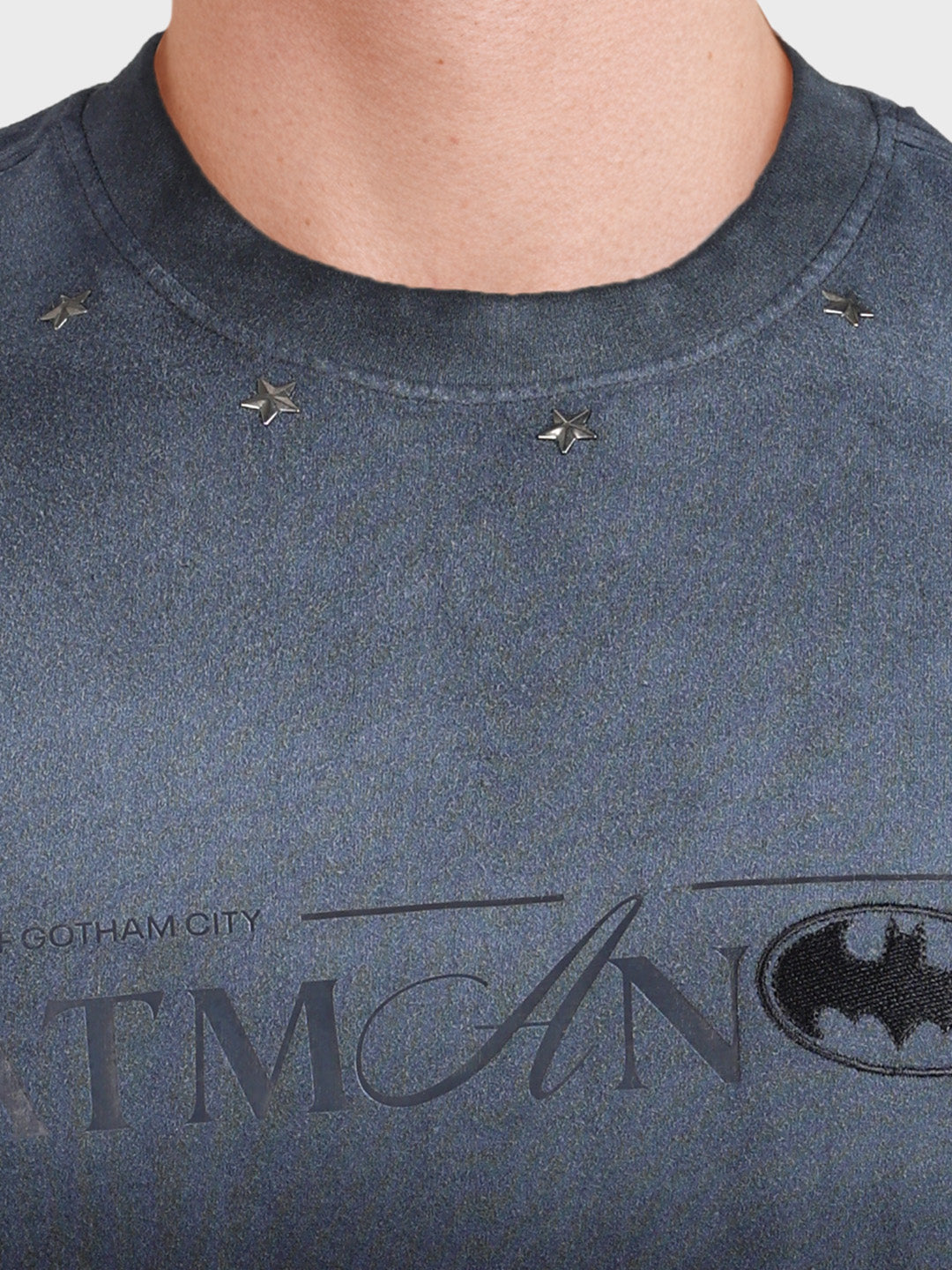 Men's Black Relaxed Fit Printed Casual T-Shirt