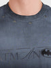 Men's Black Relaxed Fit Printed Casual T-Shirt