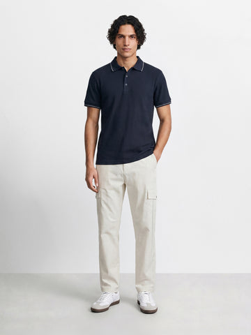 Men's White Relaxed Fit Solid Utility Joggers
