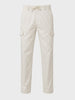 Men's White Relaxed Fit Solid Utility Joggers