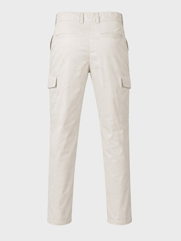 Men's White Relaxed Fit Solid Utility Joggers