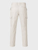 Men's White Relaxed Fit Solid Utility Joggers